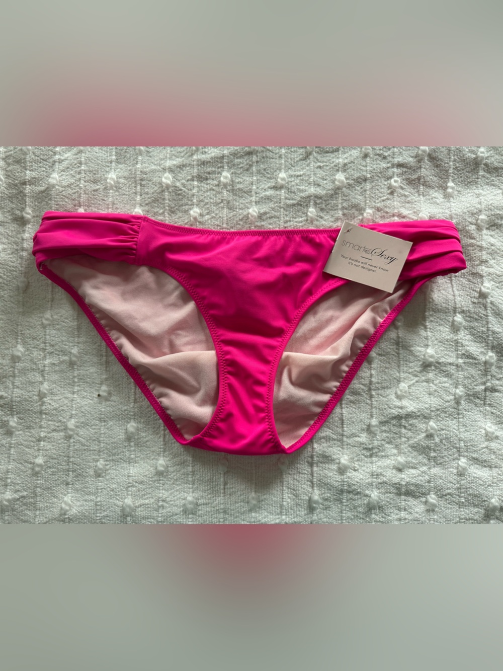 NWT Smart & Sexy hot pink bikini bottom swimsuit beach size medium